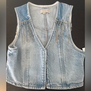 PacSun Denim Vest with Silver Details